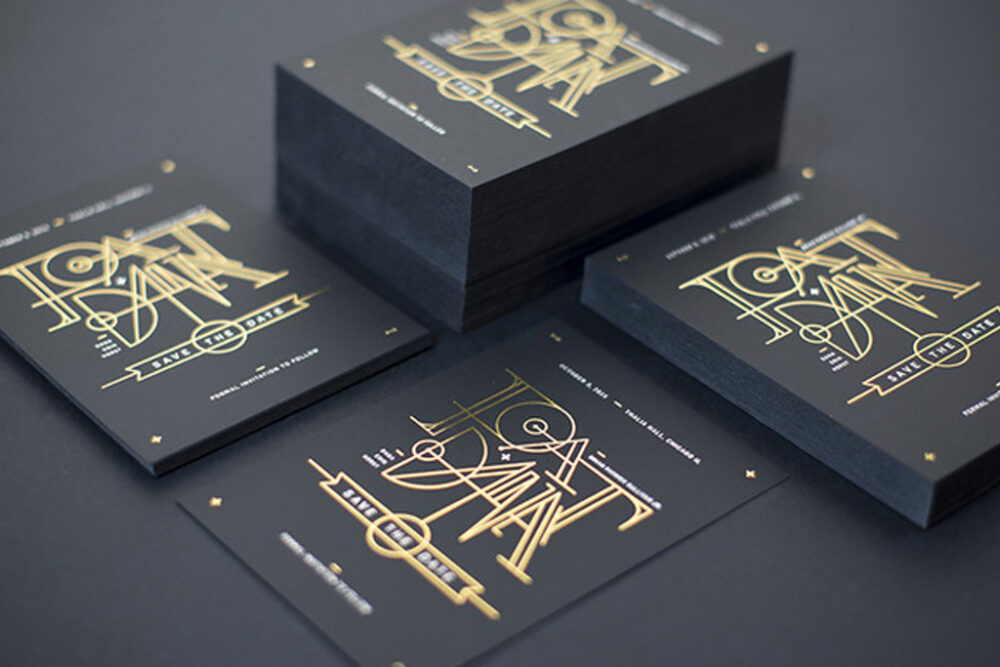 Uncoated Business Cards | Stamped Foil